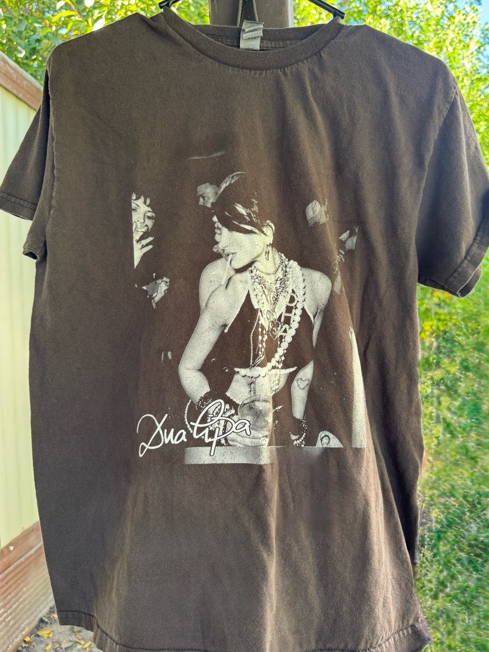 Dua Lipa Brown Shirt - Size Medium